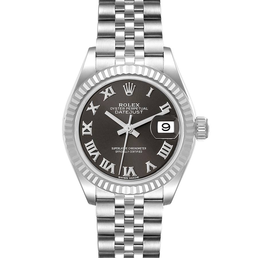Rolex Datejust 28 Steel White Gold Rhodium Dial Ladies Watch 279174 SwissWatchExpo