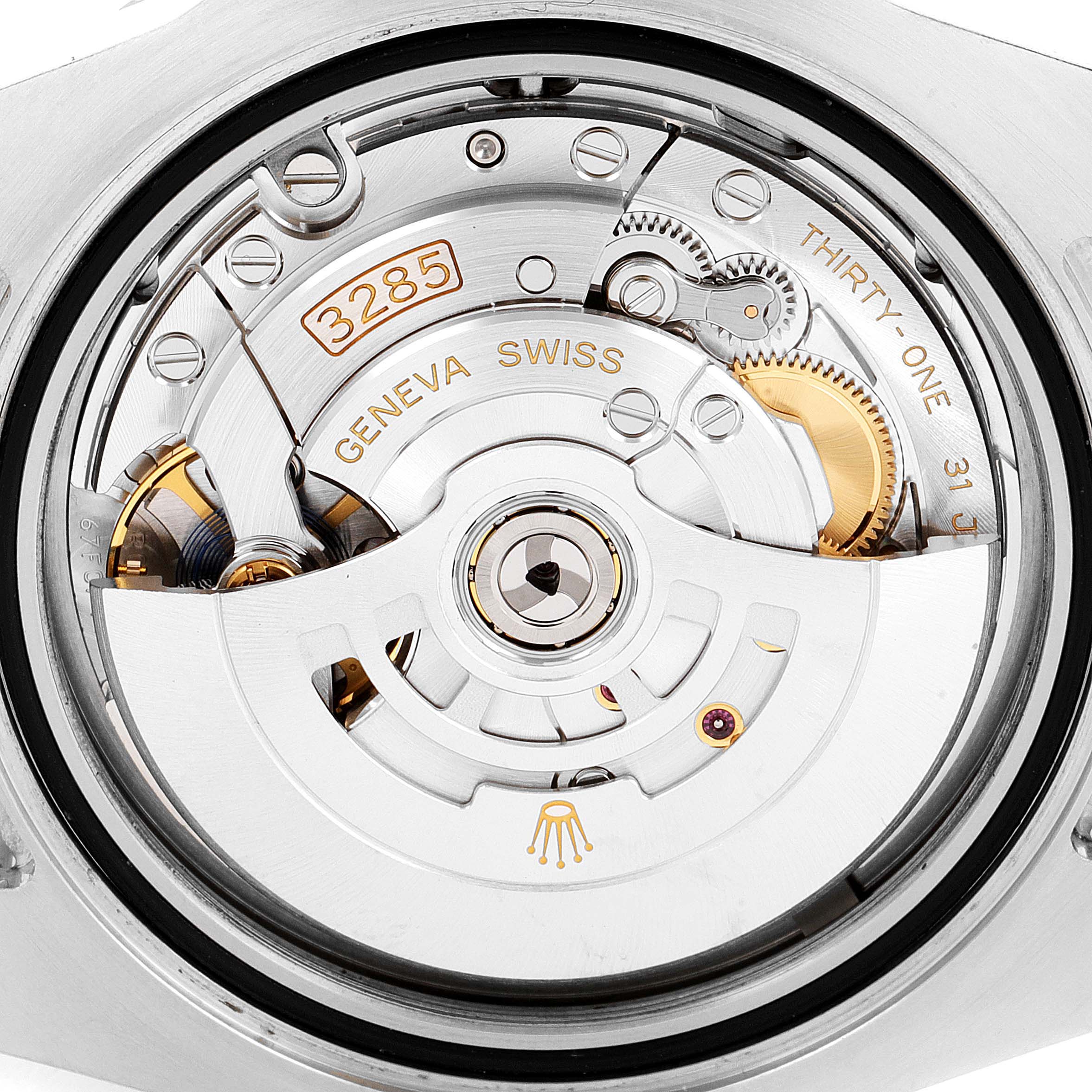 This image shows the internal movement mechanism of the Rolex GMT-Master 126710BLRO Men's Stainless Steel Black Dial 126710BLRO Men's Stainless Steel Black Dial watch, viewed from the back.