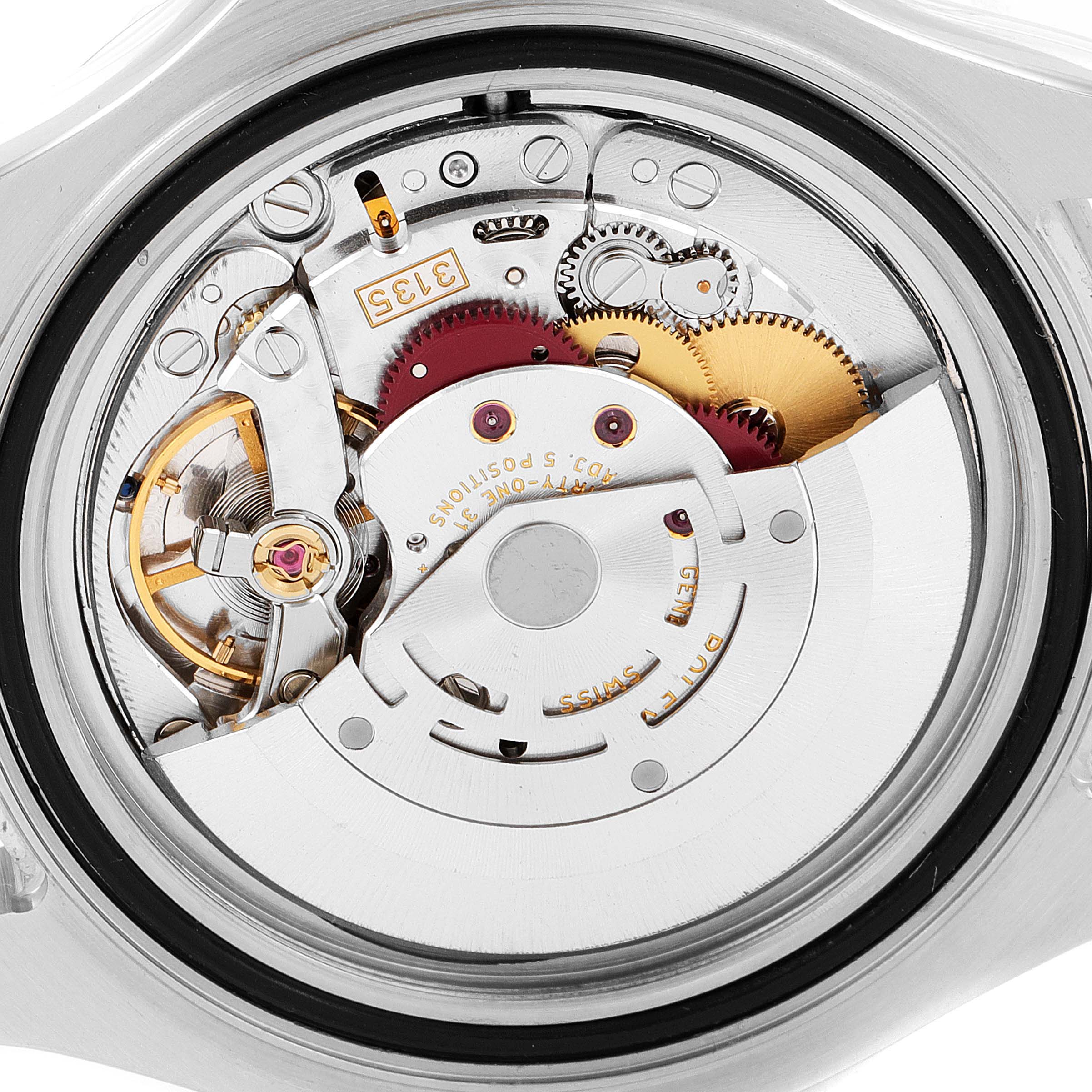 The image shows the inner mechanism of a Rolex Yacht-Master 16622 Men's Stainless Steel Silver Dial 16622 Men's Stainless Steel Silver Dial watch, viewed from the back case angle.