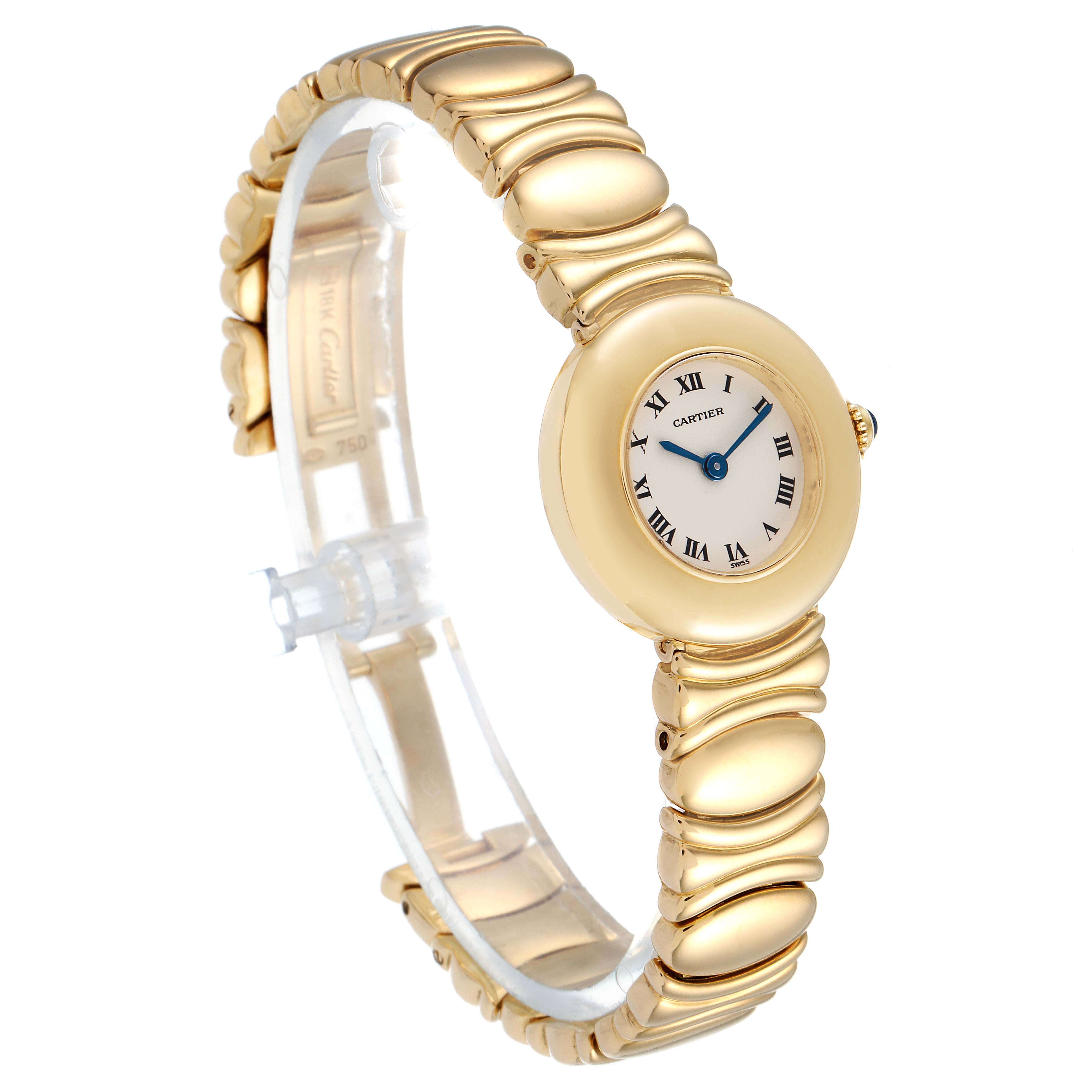 Cartier Colisee 18K Yellow Gold Silver Dial Ladies Watch | SwissWatchExpo