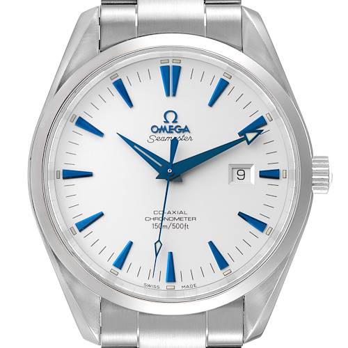 Photo of Omega Seamaster Aqua Terra Blue Hands Steel Mens Watch 2502.33.00 Card