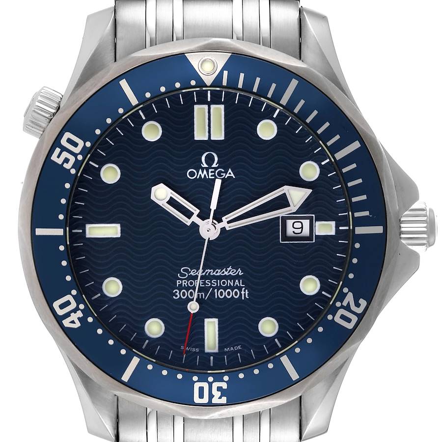 Omega Seamaster Diver 300M James Bond Steel Quartz Mens Watch 2541.80.00 Card SwissWatchExpo