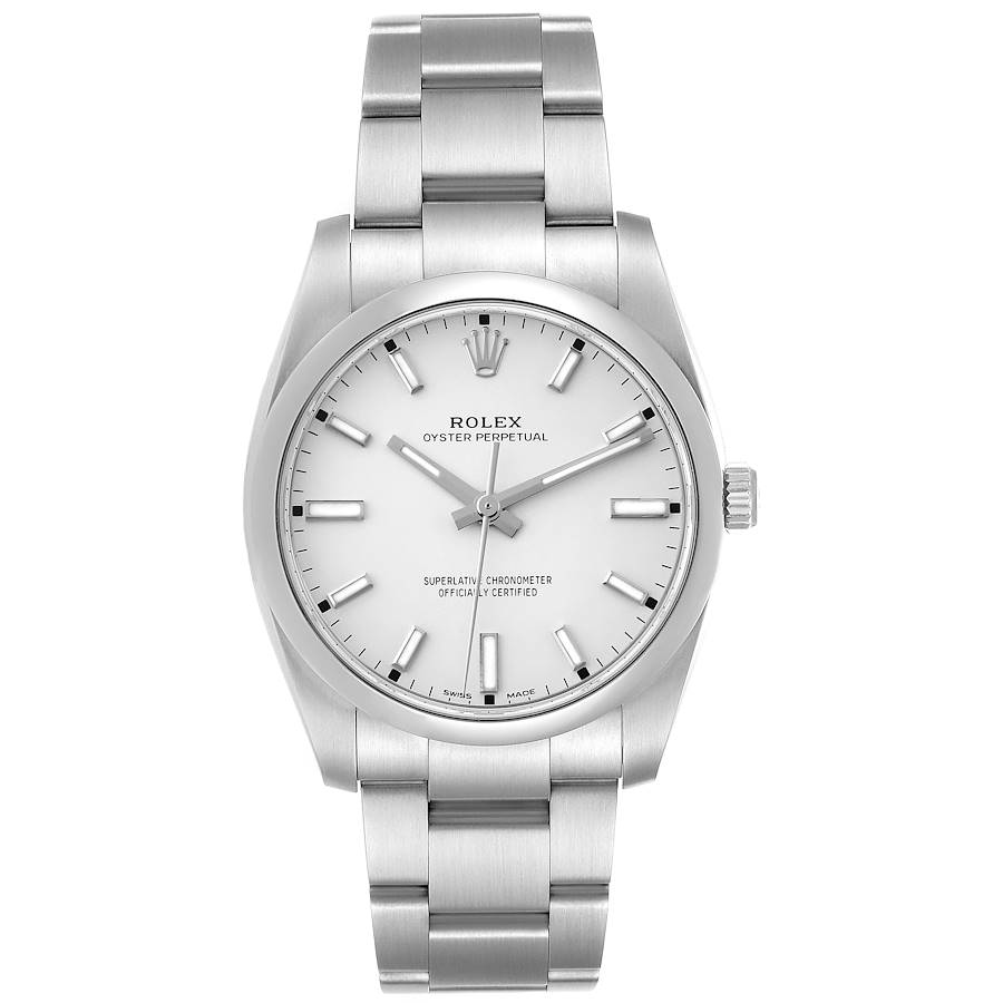 Rolex oyster perpetual 39mm white outlet dial