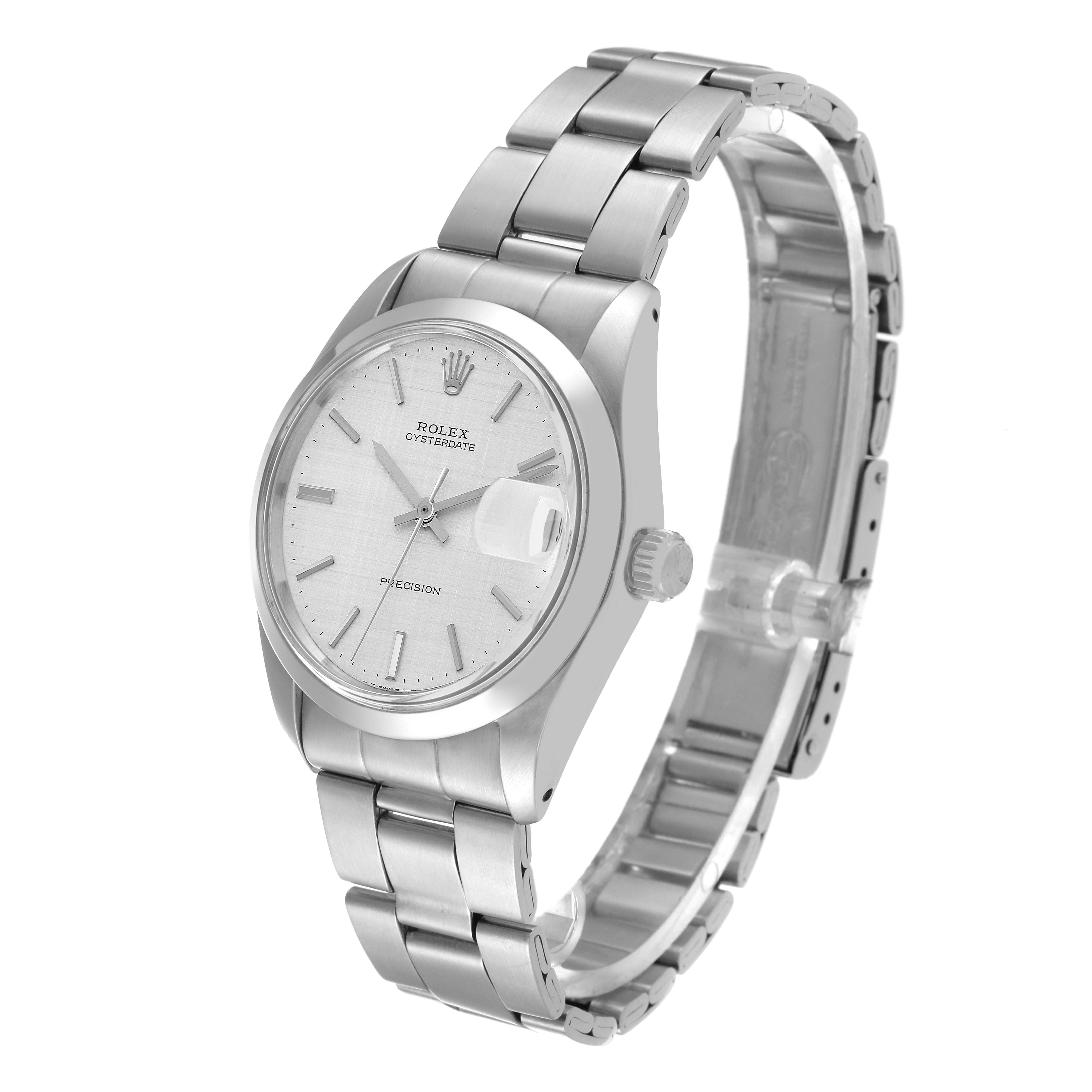 The Rolex Vintage Collection 6694 Men's Stainless Steel Silver Dial 6694 Men's Stainless Steel Silver Dial model watch is shown at a three-quarter angle, displaying the face, bezel, crown, and bracelet.