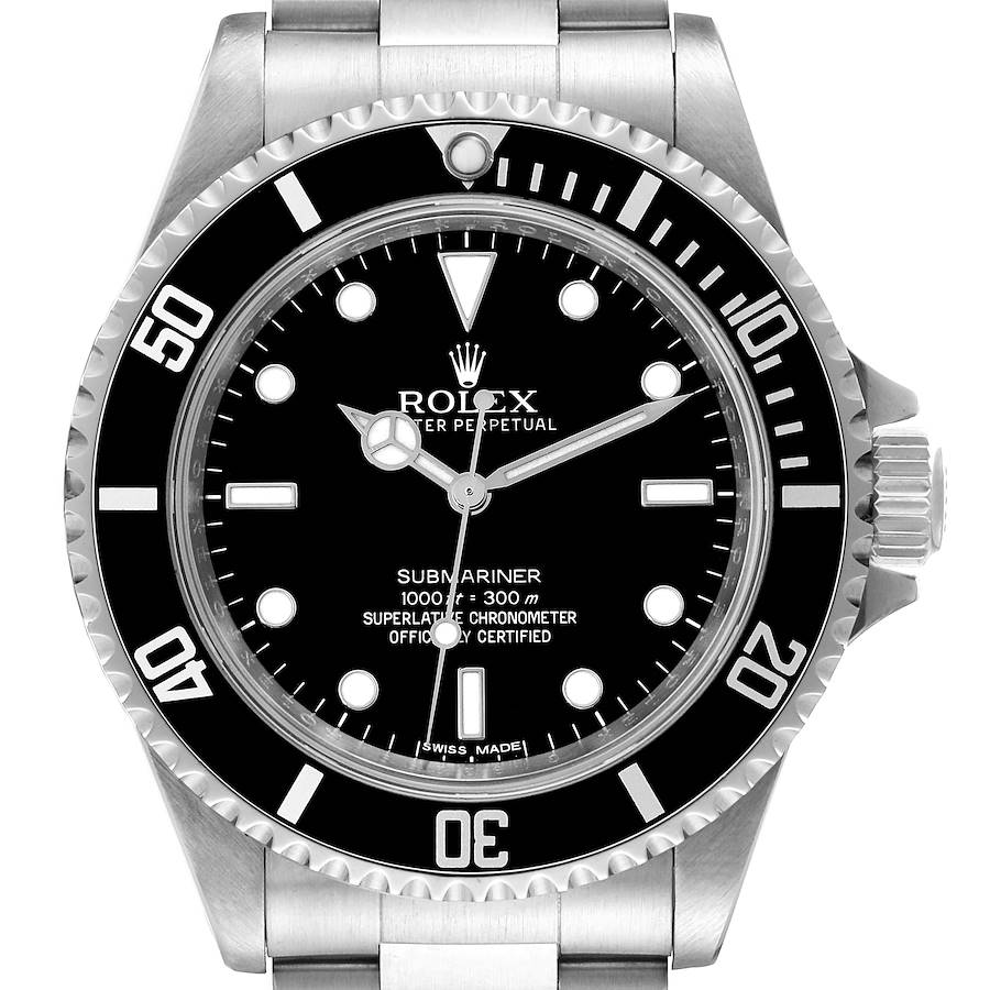 Rolex Submariner No Date 40mm 4 Liner Steel Mens Watch 14060 Box Card SwissWatchExpo