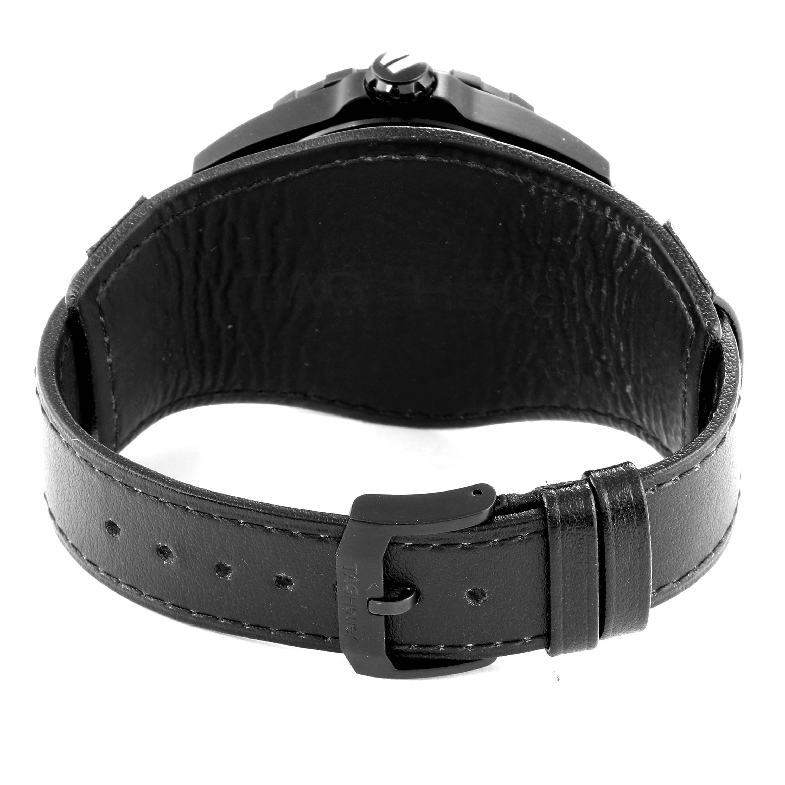 This image shows the back of the strap and buckle of a Tag Heuer Formula 1 WAZ201A.FC8195 Men's Titanium Black Dial WAZ201A.FC8195 Men's Titanium Black Dial watch.