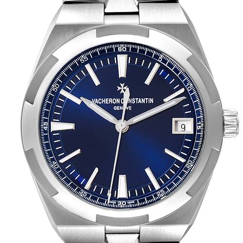 Photo of Vacheron Constantin Overseas Blue Dial Steel Mens Watch 4500V Box Papers