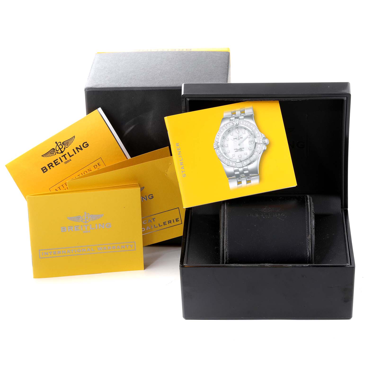 Breitling Starliner Steel Yellow Gold MOP Diamond Ladies Watch B71340 ...