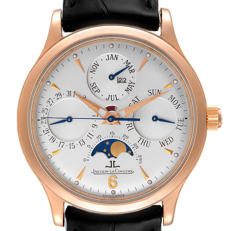 Jaeger Lecoultre Master Control Perpetual Calendar Rose Gold Watch 140.2.80 SwissWatchExpo