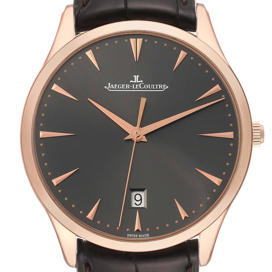 Jaeger LeCoultre Master Grande Ultra Thin Rose Gold Mens Watch 174.2.37.S SwissWatchExpo