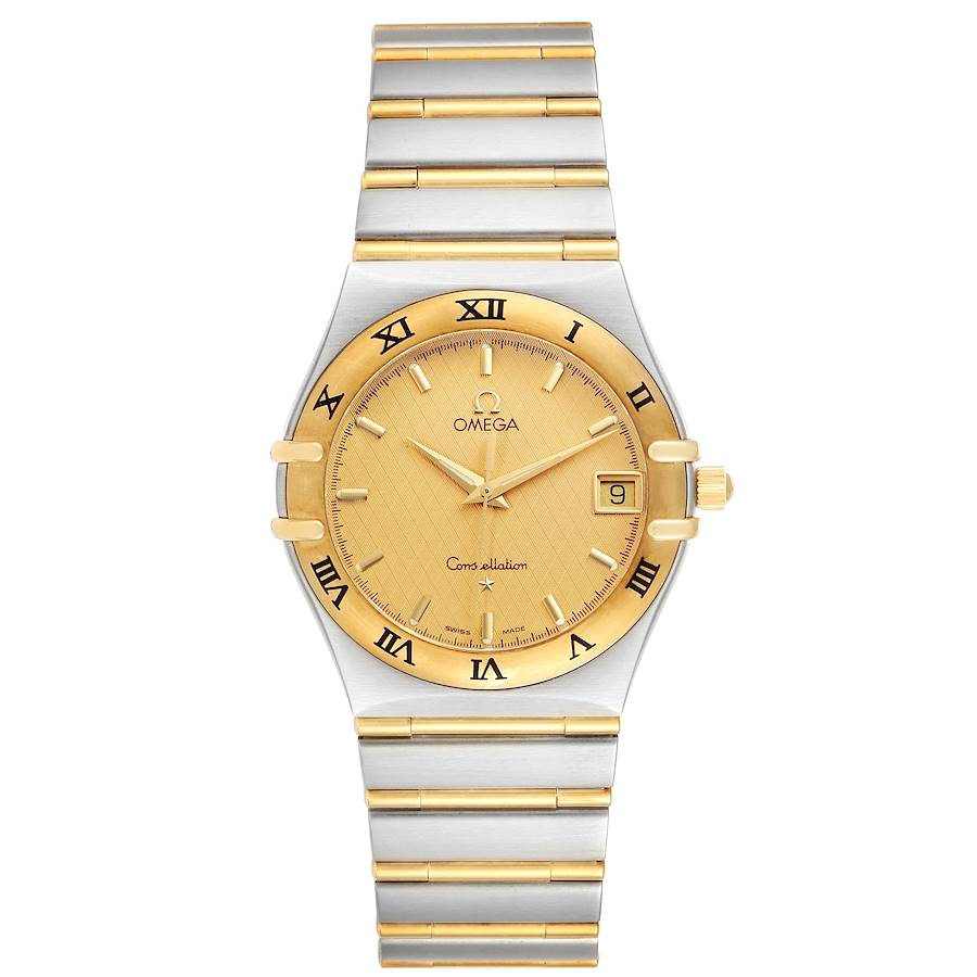 Omega Constellation Steel 18K Yellow Gold Mens Watch 1212.10.00