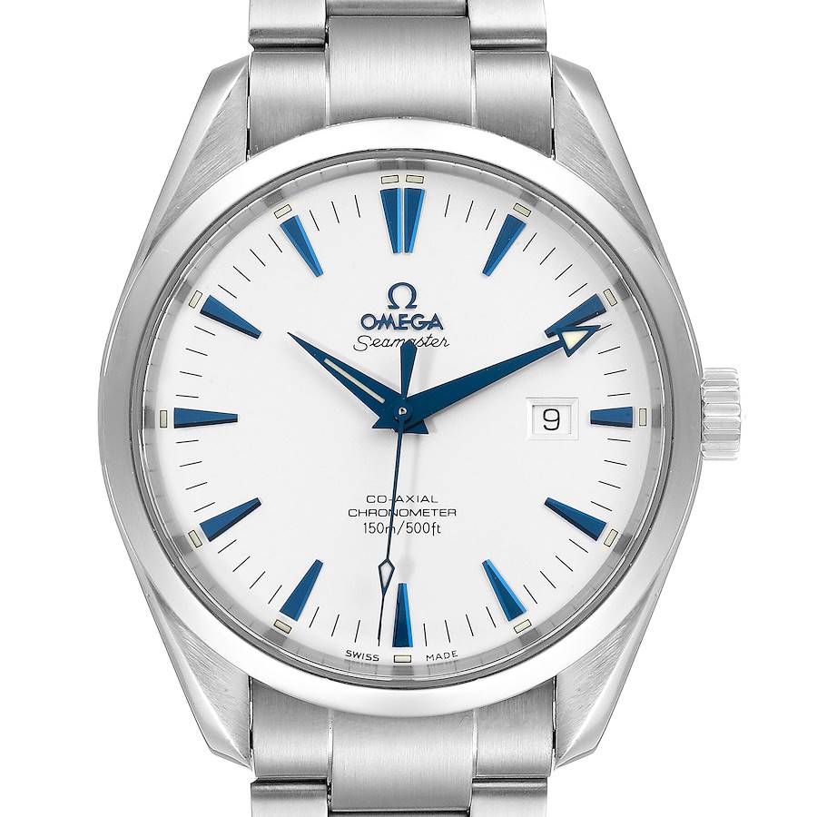 Omega Seamaster Aqua Terra Blue Hands Steel Mens Watch 2502.33.00 Tag SwissWatchExpo