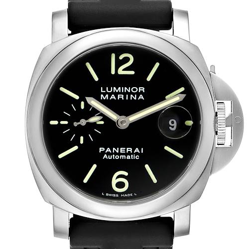 Photo of Panerai Luminor Marina Automatic 44mm Steel Mens Watch PAM00104 Box Papers