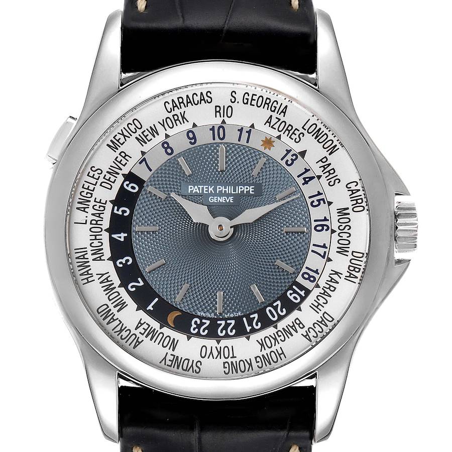 Patek Philippe World Time Complications Platinum Mens Watch 5110p SwissWatchExpo