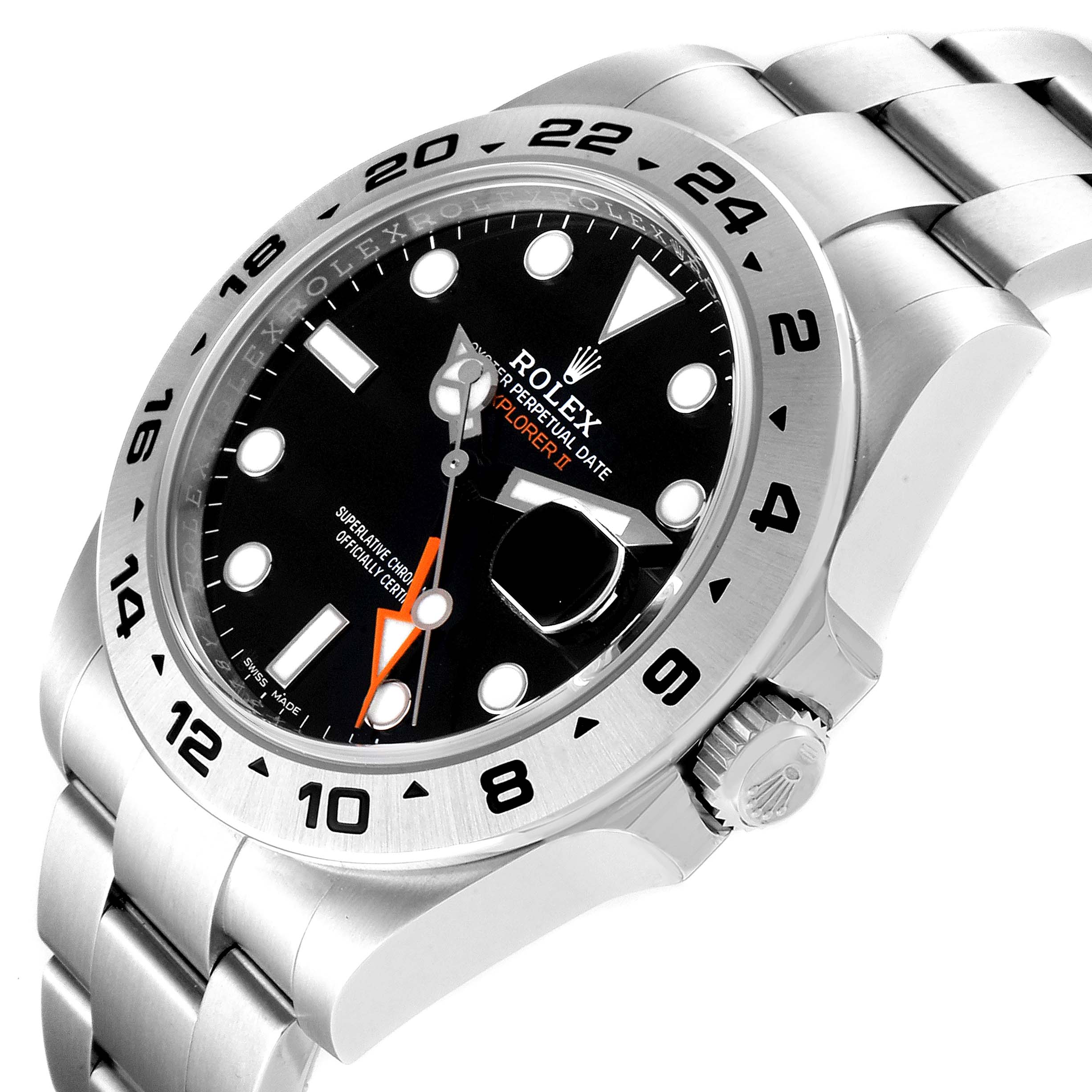 This image shows a Rolex Explorer 216570 Men
s Stainless Steel Black Dial 216570 Men
s Stainless Steel Black Dial watch at an angled close-up, highlighting the dial, bezel, case, and part of the bracelet.