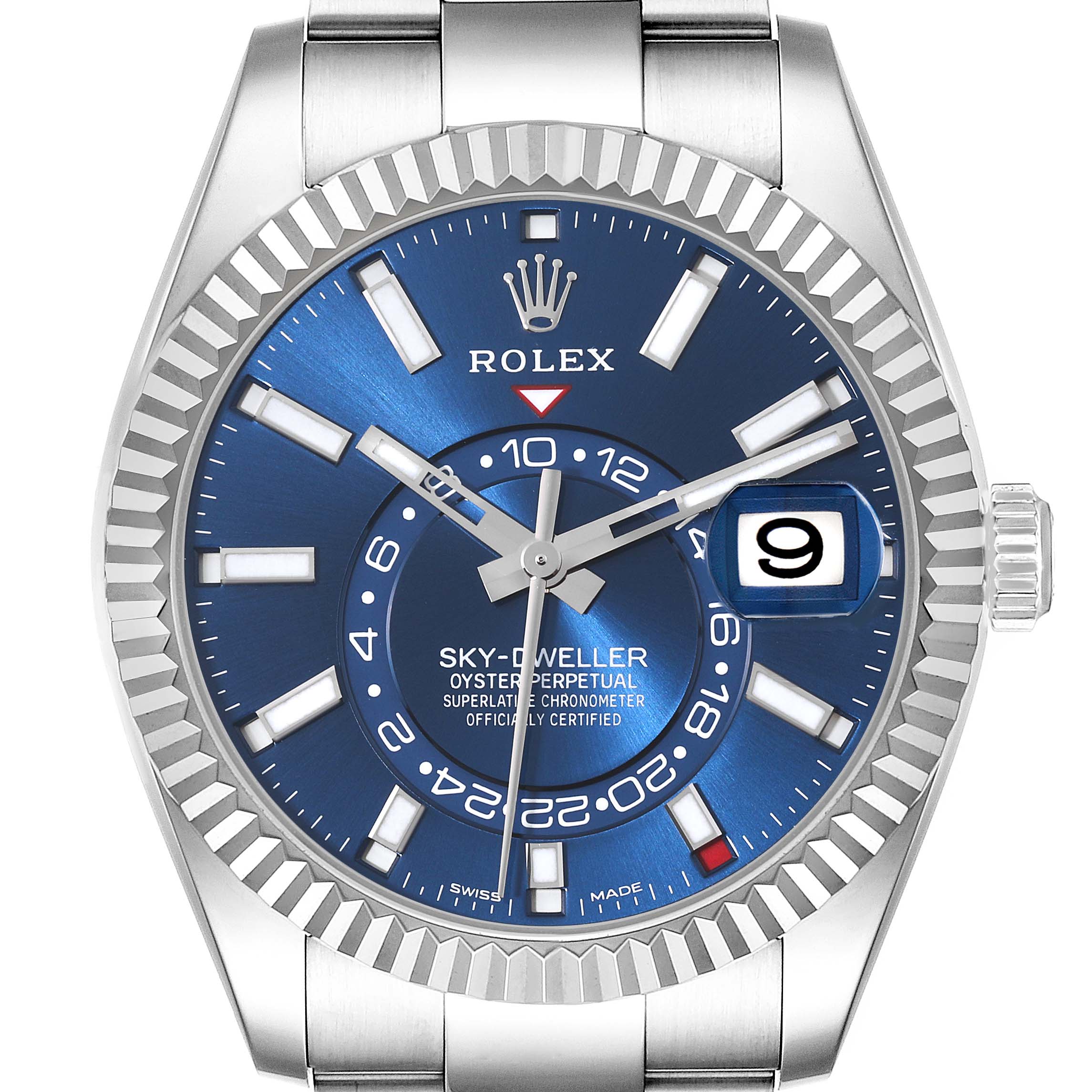 *not For Sale* Rolex Sky-dweller Blue Dial Steel White Gold Mens Watch 