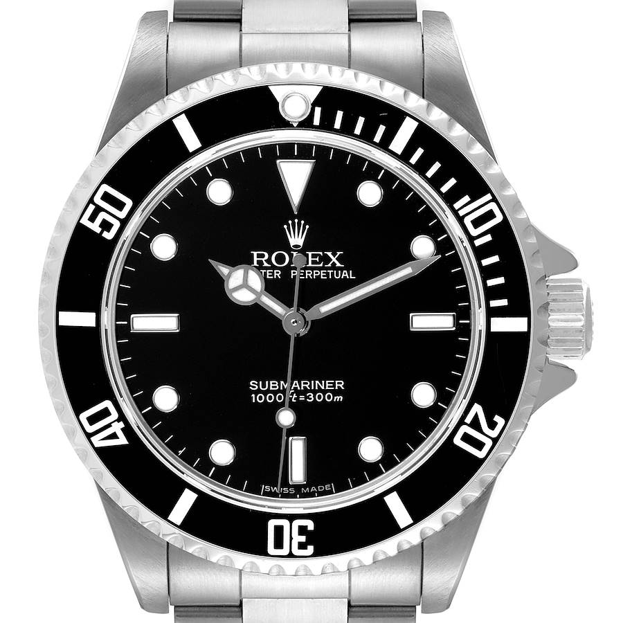 Rolex Submariner 40mm Non-Date 2 Liner Steel Mens Watch 14060 Box Papers SwissWatchExpo