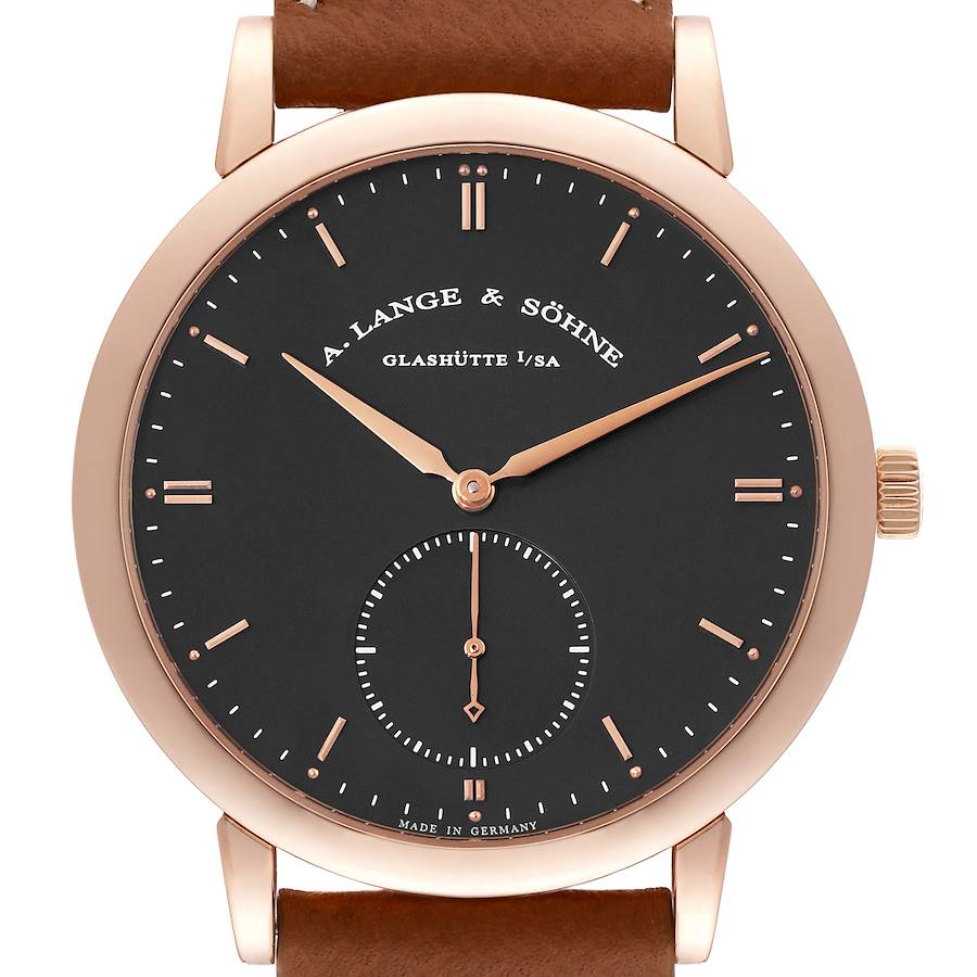 A. Lange and Sohne Grand Saxonia Rose Gold Mens Watch 307.033 SwissWatchExpo