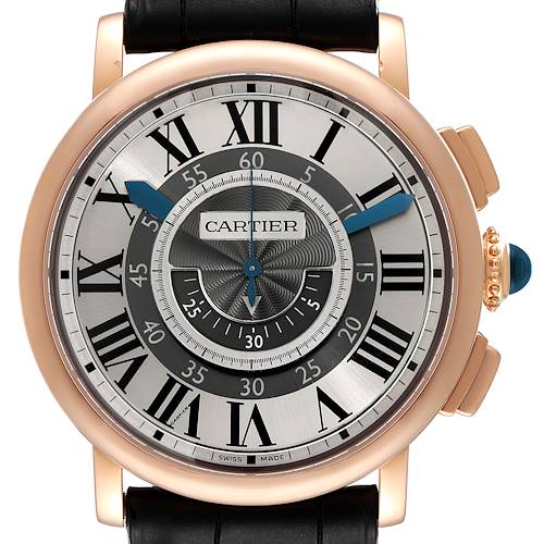 Photo of Cartier Rotonde Rose Gold Slate Dial Mens Watch W1555951