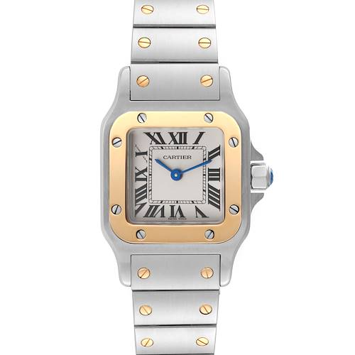 Photo of Cartier Santos Galbee Small Steel Yellow Gold Ladies Watch W20012C4 Papers