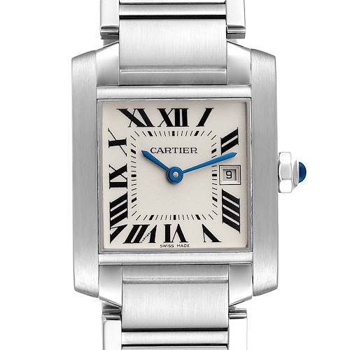Photo of Cartier Tank Francaise Midsize 25mm Silver Dial Mens Watch W51011Q3