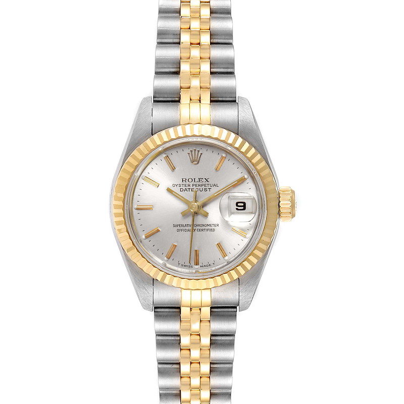 Rolex Datejust 26 Steel Yellow Gold Silver Dial Ladies Watch 69173 SwissWatchExpo