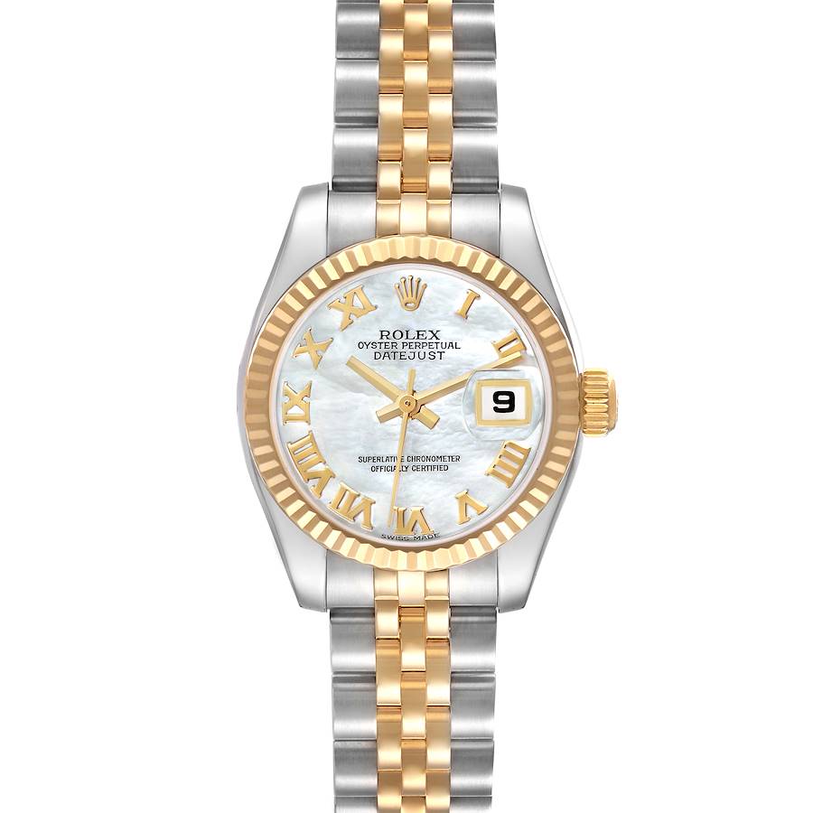 Rolex Datejust Steel Yellow Gold Mother Of Pearl Dial Ladies Watch 179173 SwissWatchExpo