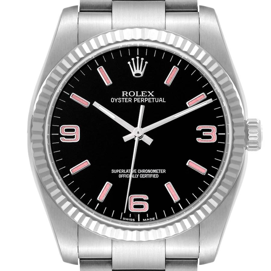 NOT FOR SALE Rolex Oyster Perpetual Steel White Gold Black Dial Mens Watch 116034 Box Card PARTIAL PAYMENT SwissWatchExpo