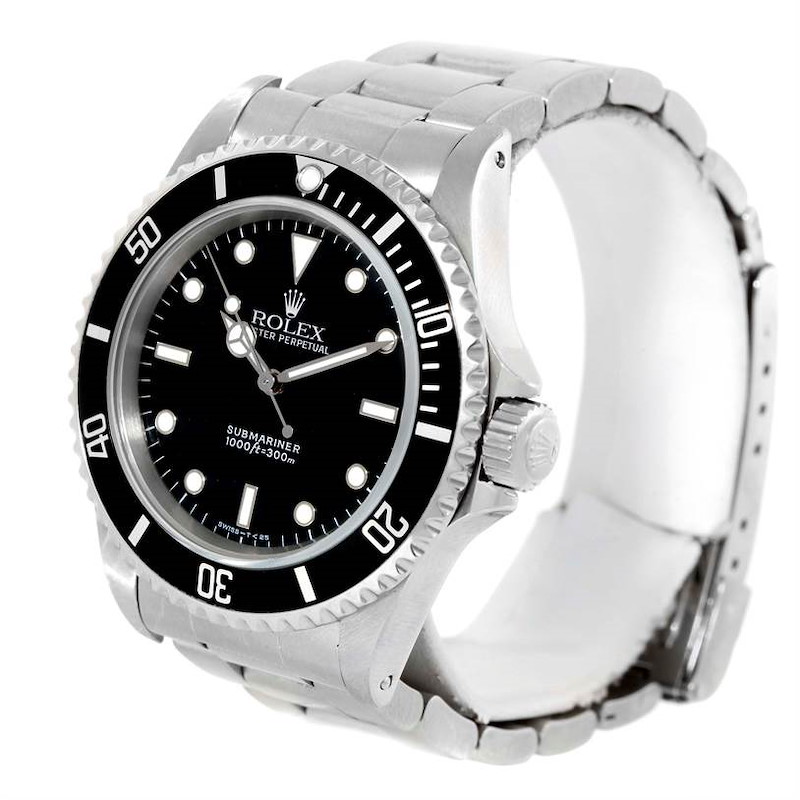 Rolex Submariner NonDate Black Dial Mens Stainless Steel Watch 14060 SwissWatchExpo