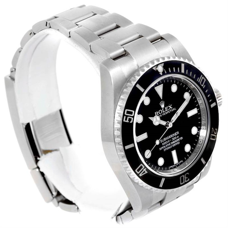 Rolex Submariner Non Date Mens Steel Black Dial Watch 114060 Unworn SwissWatchExpo