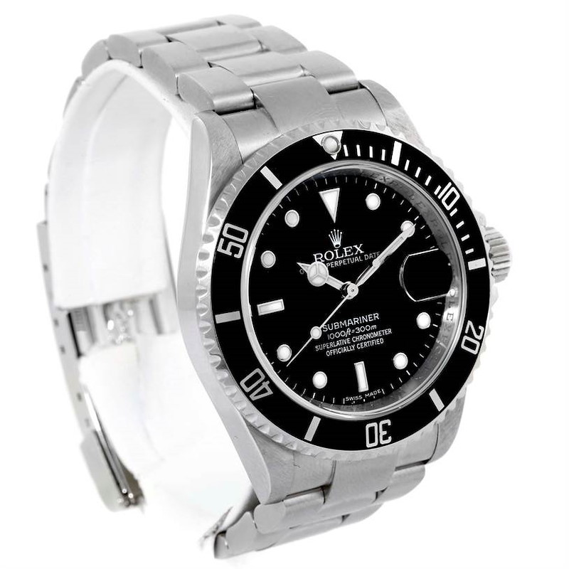 Rolex Submariner Date Mens Stainless Steel Watch 16610 SwissWatchExpo