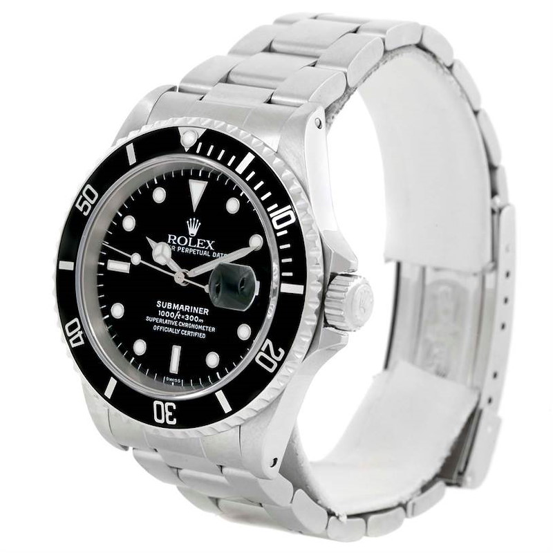 Rolex Submariner Date Mens Stainless Steel Watch 16610 SwissWatchExpo
