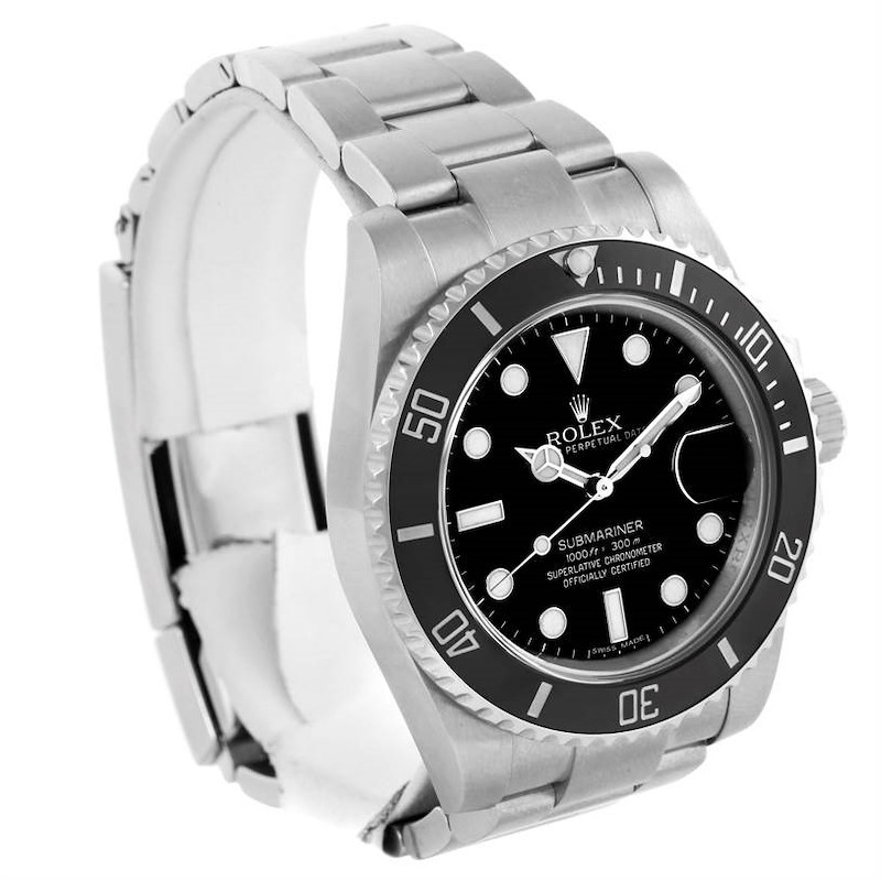 Rolex Submariner Mens Steel Date Ceramic Black Dial Watch 116610 SwissWatchExpo