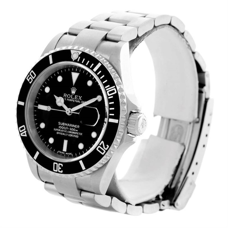 Rolex Submariner Date Mens Stainless Steel Watch 16610 Year 2006 SwissWatchExpo