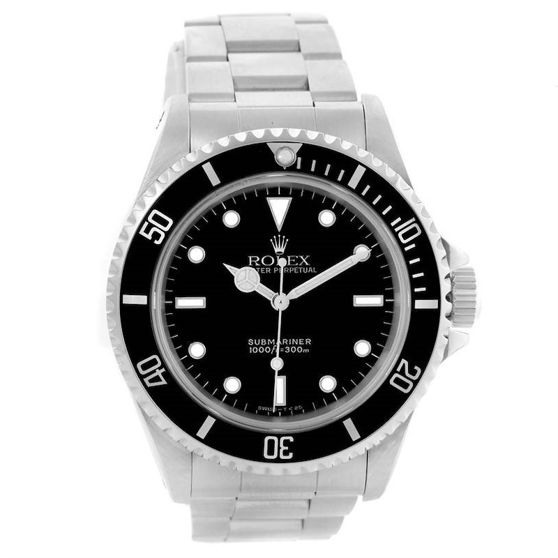 rolex submariner automatic black dial men's watch