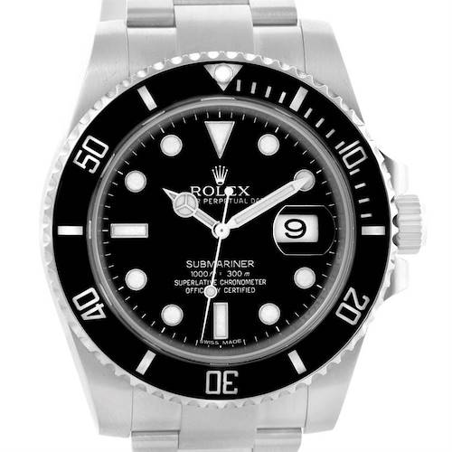 Photo of Rolex Submariner Mens Steel Date Ceramic Watch 116610 Box Papers
