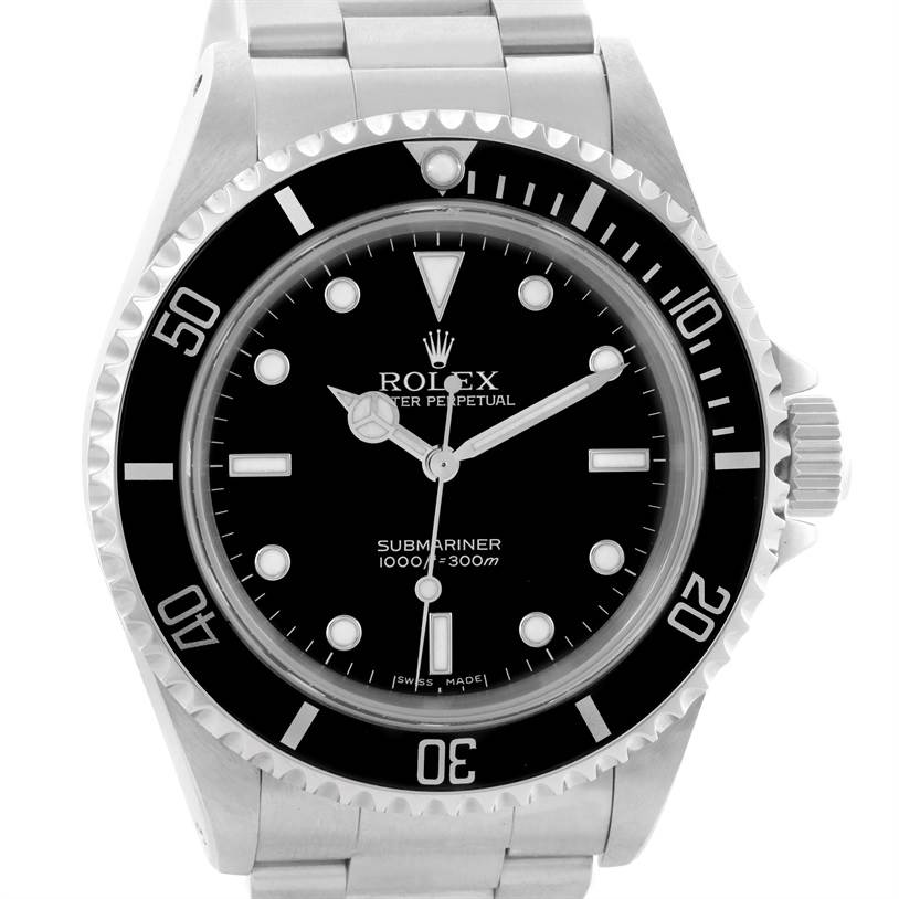 Rolex Submariner NonDate Stainless Steel Black Dial Mens Watch 14060 ...