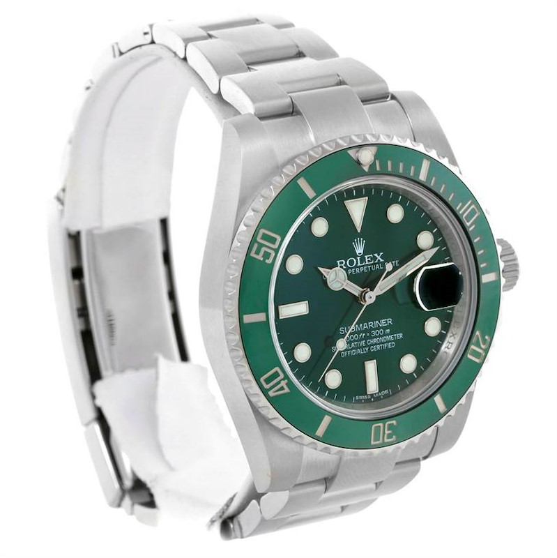 Rolex Submariner Green Dial Ceramic Bezel Watch 116610LV Box Papers SwissWatchExpo