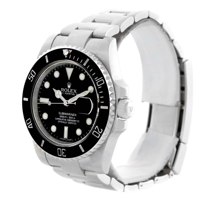 The image shows the face, bezel, crown, and bracelet of a Rolex Submariner 116610 Men
s Stainless Steel Black Dial 116610 Men
s Stainless Steel Black Dial watch at a slight angle.