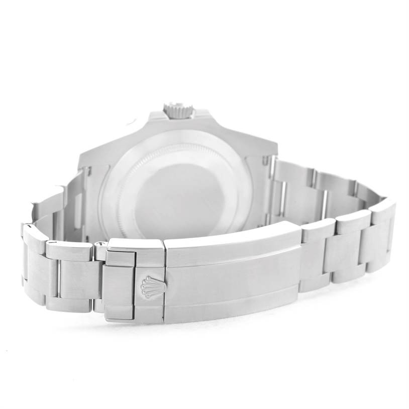 The image shows the back view of the Rolex Submariner 116610 Men
s Stainless Steel Black Dial 116610 Men
s Stainless Steel Black Dial watch, highlighting the bracelet and clasp.