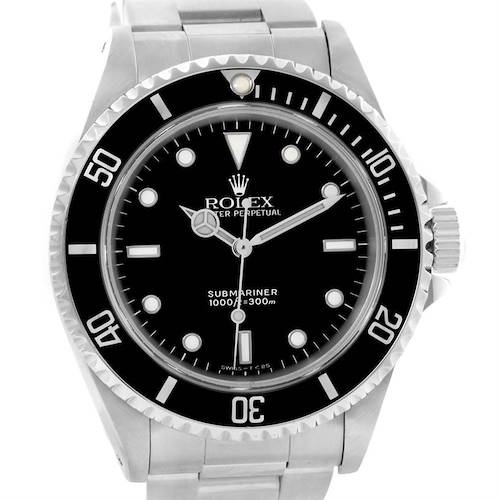 Photo of Rolex Submariner No Date Black Dial Oyster Bracelet Mens Watch 14060