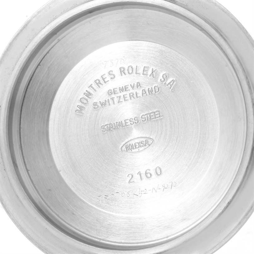 This image shows the interior of the stainless steel case back of a Rolex Submariner 16613 Men's Steel and Gold (two tone) Blue Dial 16613 Men's Steel and Gold (two tone) Blue Dial watch.