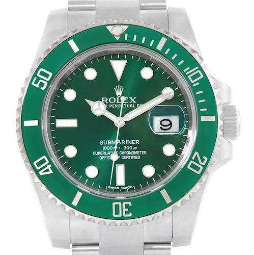 Photo of Rolex Submariner Anniversary Green Dial Mens Watch 116610LV