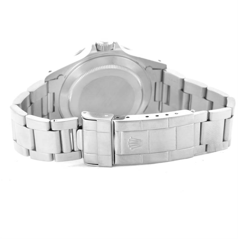 The image shows the back and clasp of a Rolex Submariner 14060 Men
s Stainless Steel Black Dial 14060 Men
s Stainless Steel Black Dial watch, highlighting the bracelet and case back.