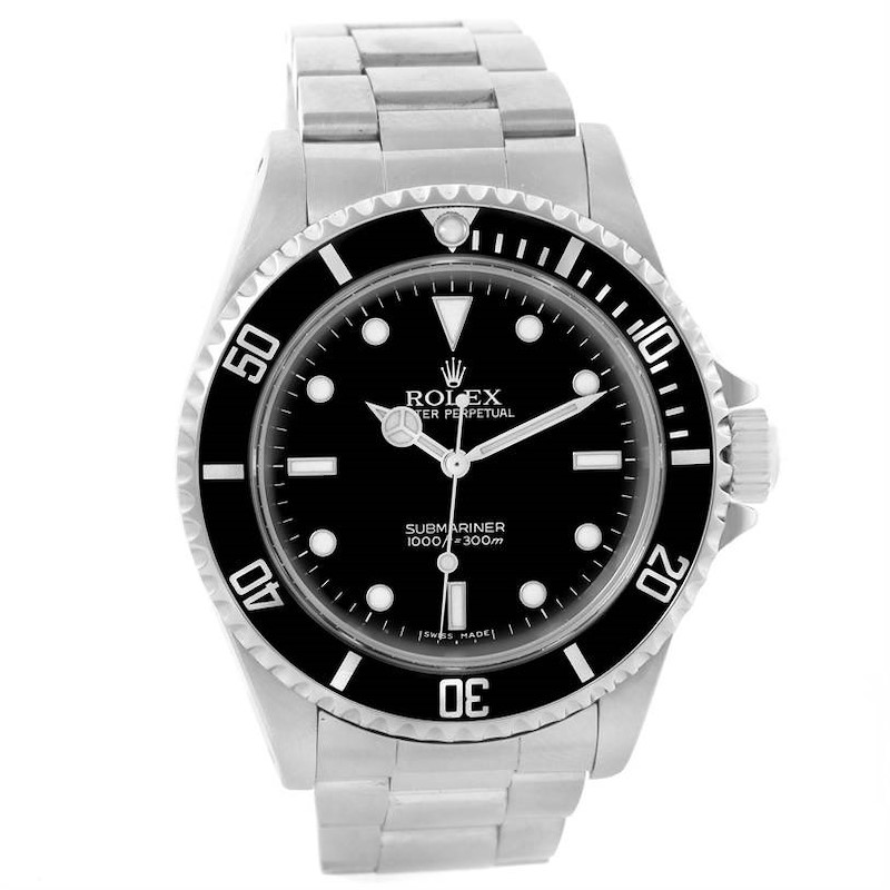 Rolex Submariner No Date Black Dial Oyster Bracelet Mens Watch 14060 Swisswatchexpo