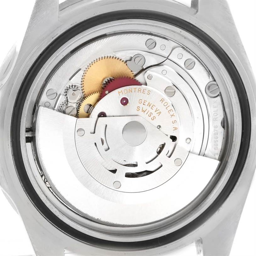 This image shows the internal movement mechanism of a Rolex Submariner 16610 Men
s Stainless Steel Black Dial 16610 Men
s Stainless Steel Black Dial watch.