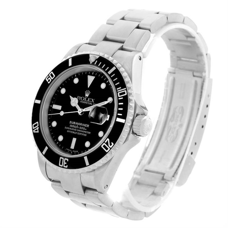 Rolex Submariner Date Mens Stainless Steel Watch 16610 Year 2002 SwissWatchExpo