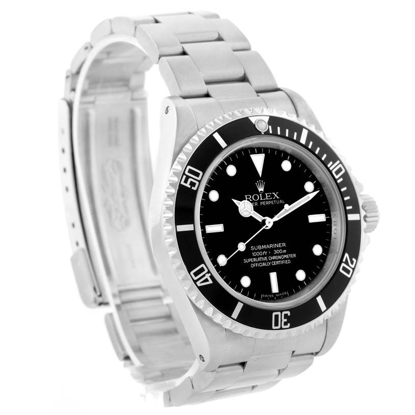 Rolex Submariner No Date Black Dial Oyster Bracelet Mens Watch 14060 ...