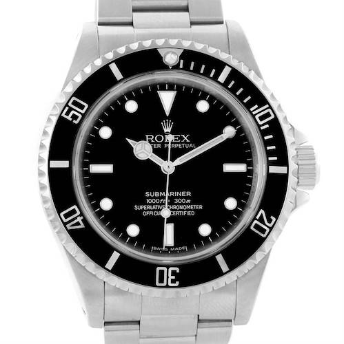 Photo of Rolex Submariner No Date Black Dial Oyster Bracelet Mens Watch 14060
