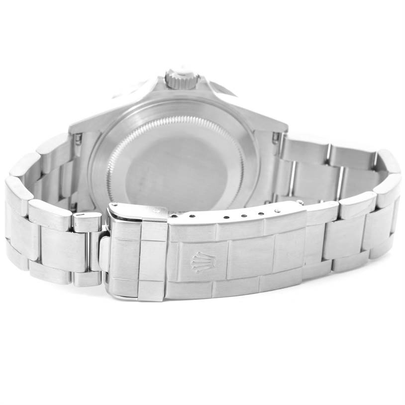 The image shows the back case and bracelet clasp of a Rolex Submariner 16610LV Men
s Stainless Steel Black Dial 16610LV Men
s Stainless Steel Black Dial, viewed from the rear angle.